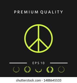 Peace sign symbol. Graphic elements for your design