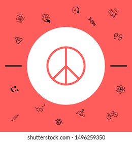 Peace sign symbol. Graphic elements for your design