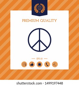 Peace sign symbol. Graphic elements for your design