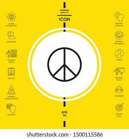 Peace sign symbol. Graphic elements for your design