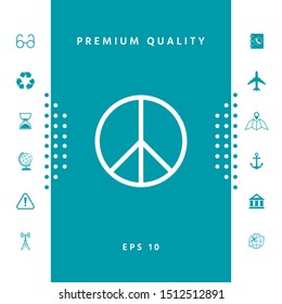 Peace sign symbol. Graphic elements for your design