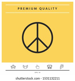 Peace sign symbol. Graphic elements for your design