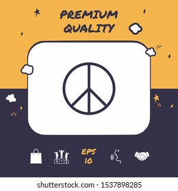 Peace sign symbol. Graphic elements for your design