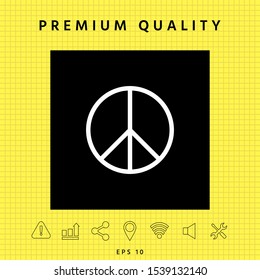 Peace sign symbol. Graphic elements for your design