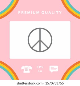 Peace sign symbol. Graphic elements for your design