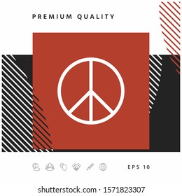 Peace sign symbol. Graphic elements for your design