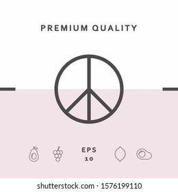 Peace sign symbol. Graphic elements for your design