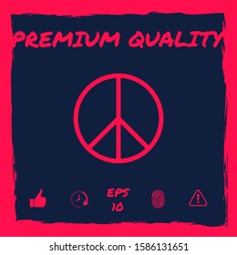 Peace sign symbol. Graphic elements for your design