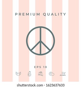 Peace sign symbol. Graphic elements for your design