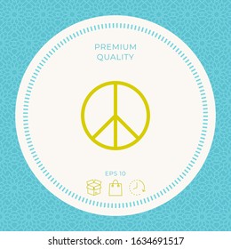 Peace sign symbol. Graphic elements for your design