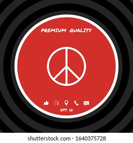 Peace sign symbol. Graphic elements for your design