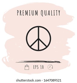 Peace sign symbol. Graphic elements for your design