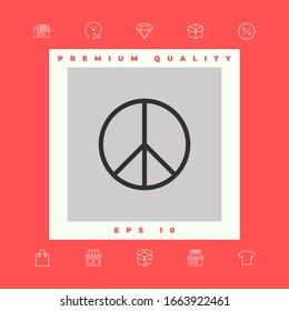 Peace sign symbol. Graphic elements for your design