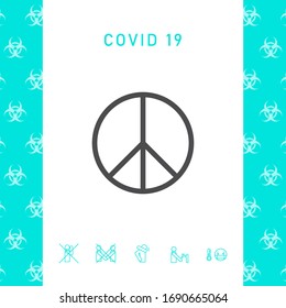 Peace sign symbol. Graphic elements for your design