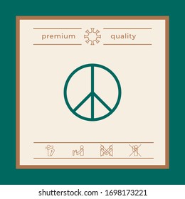 Peace sign symbol. Graphic elements for your design