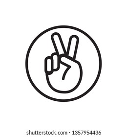 Peace sign and symbol icon vector