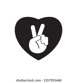Peace sign and symbol icon vector