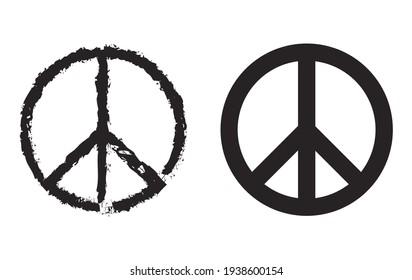 peace sign , Peace symbols , Peace  Illustrations isolated on white background
