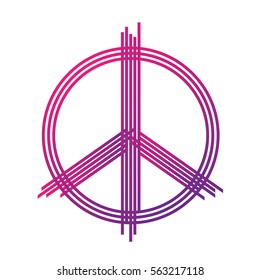 peace sign, t-shirt design, print, violet lines over white