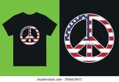 Peace Sign T-shirts Vectors Give Peace a Chance