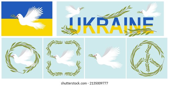 Peace Sign of the Ukrainian flag art
