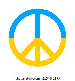 Peace Sign Ukrainian Flag Color Vector Stock Vector (Royalty Free ...