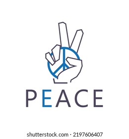 Peace sign. Vector peace icon. Peace print