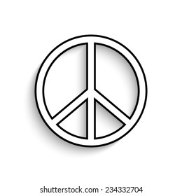 Peace sign  - vector icon with shadow
