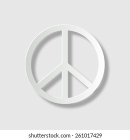 Peace sign - vector icon with shadow