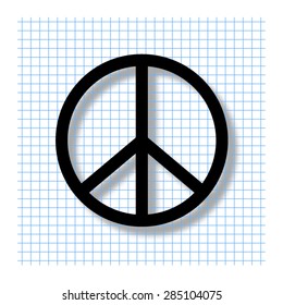 Peace sign - vector icon with shadow