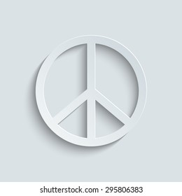 Peace sign - vector icon with shadow