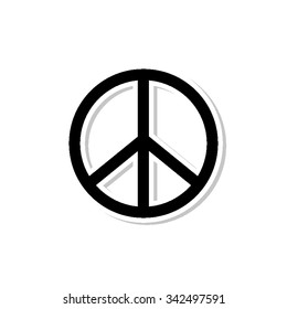 Peace sign - vector icon with shadow