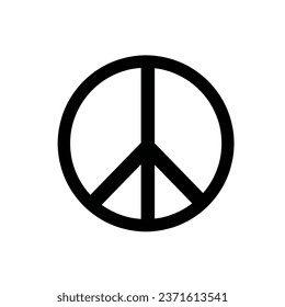 Peace sign vector icon. Symbol, logo illustration for mobile concept, web design. Vector Illustration.