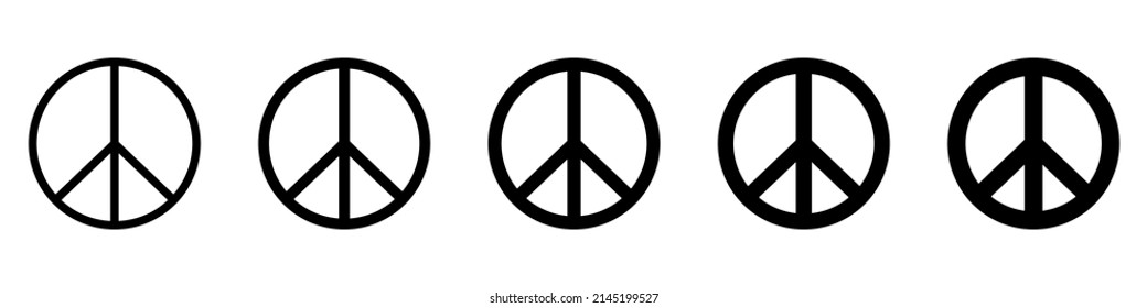 Peace sign vector illustration on white background