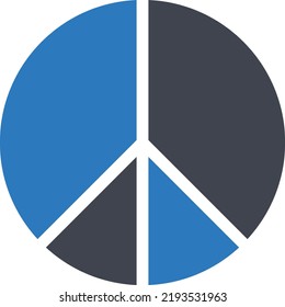 signo de paz Ilustración vectorial en un fondo transparente.Símbolos de calidad premium.Icono vector glifos para el concepto y el diseño gráfico.