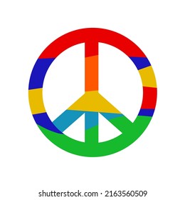 peace sign vector with modern design