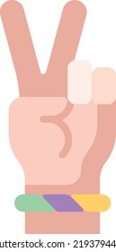 peace sign vector on white background. isolated Vector icon