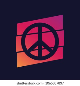peace sign, vector poster