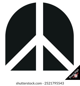 Peace sign vector. Peace Sign For Websites And Apps. Vector Icon. Isolated On white Background. Fat peace sign love vector, Vector illustration of the outline of a peace sign.