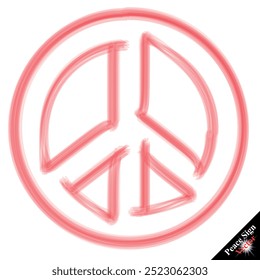 Peace sign vector. Peace Sign For Websites And Apps. Vector Icon. Isolated On white Background. Fat peace sign love vector, Vector illustration of the outline of a peace sign.