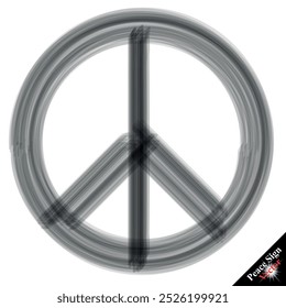 Peace sign vector. Peace Sign For Websites And Apps. Vector Icon. Isolated On white Background. Fat peace sign love vector, Vector illustration of the outline of a peace sign.