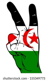 Peace Sign of the Western Sahara Flag