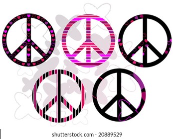 Peace signs in different ways