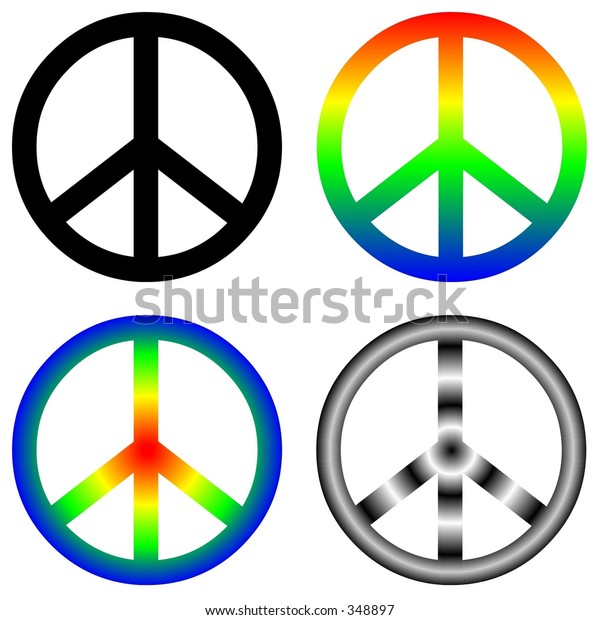 Peace Signs Four Variations Stock Vector (Royalty Free) 348897 ...