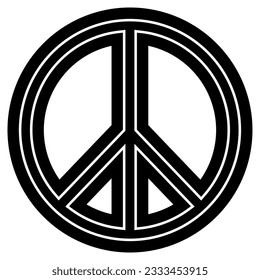 Peace signs symbols icon vector illustration