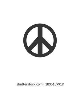Peace silhouette vector, icon on a white background