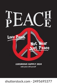 the peace simple vintage fashion vector image 