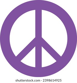 Peace single vector line icon 