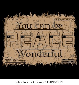 peace slogan tee typography graphic design,vector illustration art,vintage by order