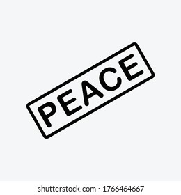Peace stamp banner icon vector illustration